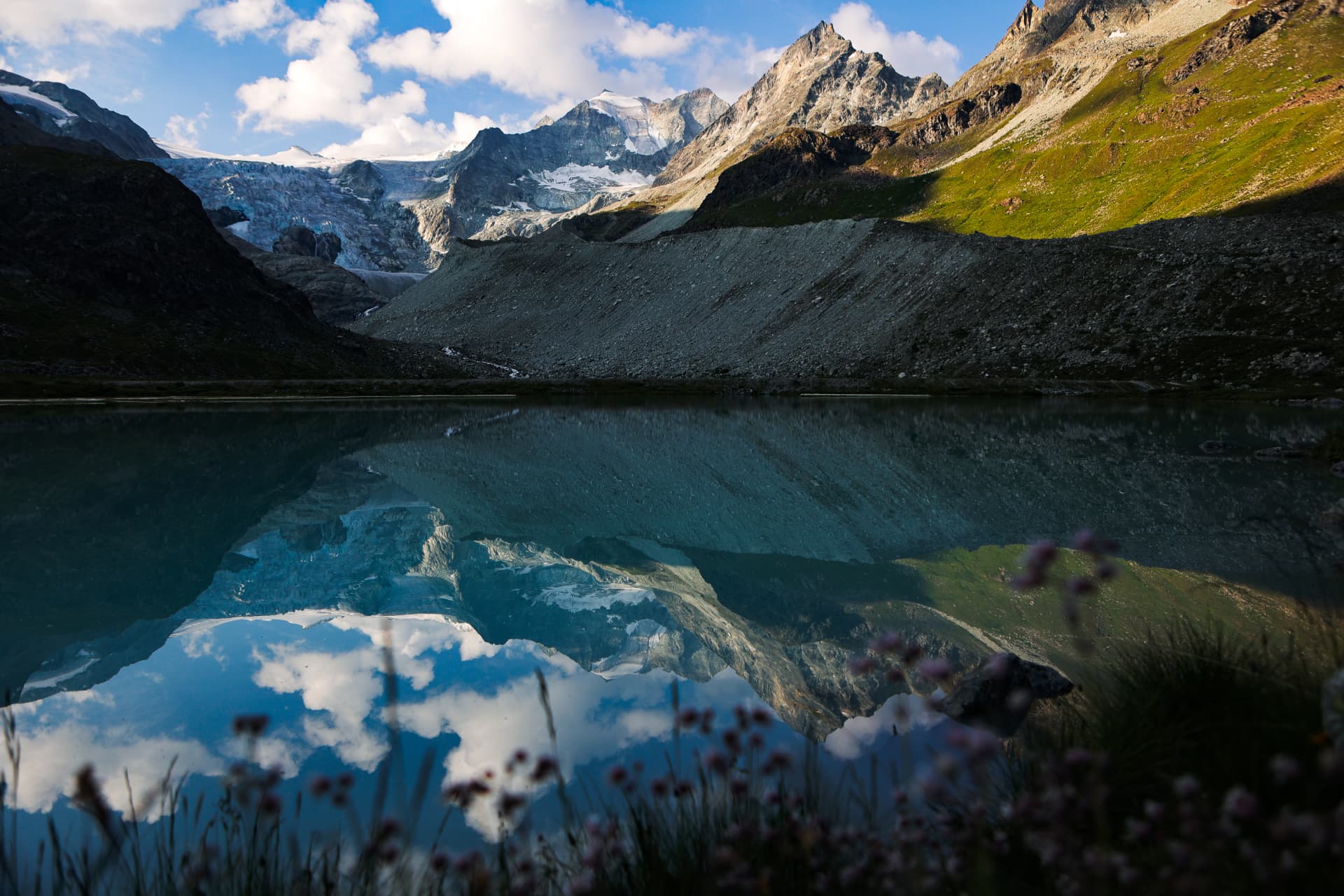 Pigne de la Lé — Biwak im Schlafsack am Gipfel, Grat und Gletscher