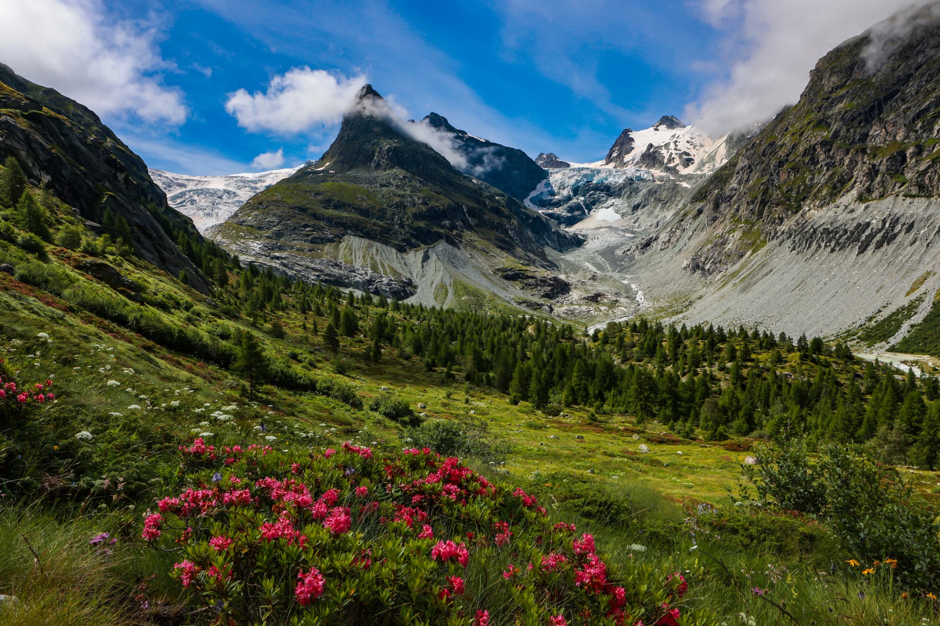 Mont-Miné-Gletscher und Ferpècle — der am leichtesten erreichbare Gletscher im Wallis